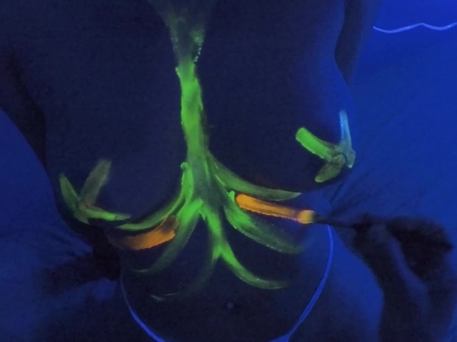 Hot Babe Gets an Amazing Uv Color Paint on Nude Body | Happy Halloween | -  Free Porn Videos - YouPorn