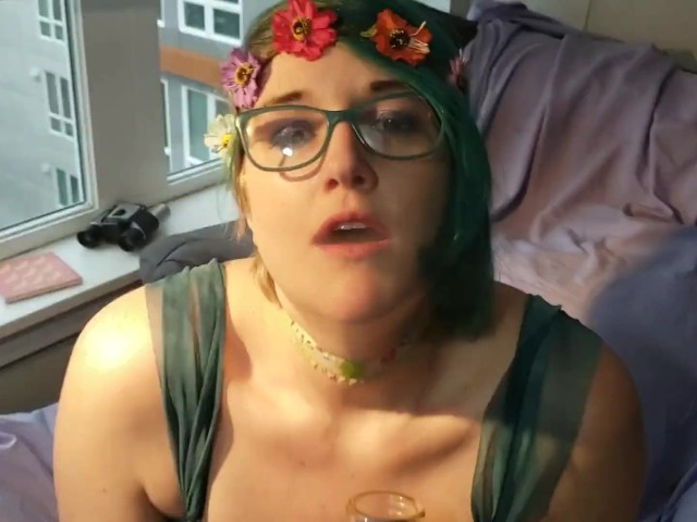 Hippie Girl Plays the Bongos and Masturbates Home Alone: Pawg Hairy Pussy 