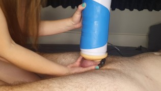 Autoblow 2+ Blowjob Review – First Use With Cum Licking Cleanup