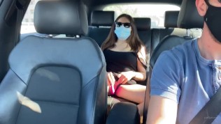 Spy Cam | Milf Cheating Wife Cums With Uber Guy on the Way to the Beach 