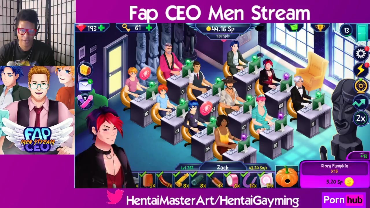 Backdoor party! Fap CEO Men Stream #23 W/HentaiGayming
