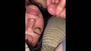 Two small cocks for Latina wife mmf