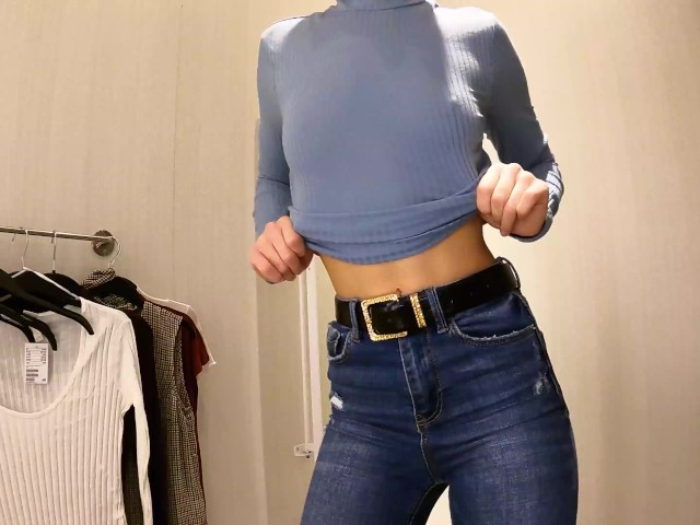 Hidden Mom Blouse Changing Video - Sexy Teen With Small Tits Try-on Haul Slim Blouses, Pullovers in Dressing  Room - Free Porn Videos - YouPorn