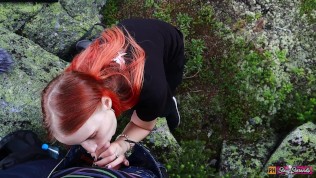 Sex and Blowjob in the Mountains With Beautiful Teen Girl - Stacy Starando 