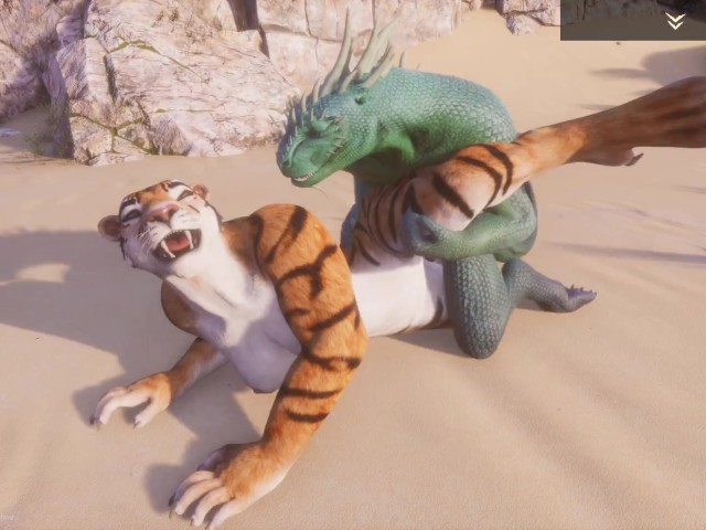 Furry Shemale Tiger Porn - Wild Life / Scaly Furry Porn Tiger With Dragon - Free Porn Videos - YouPorn