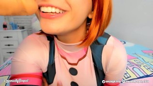 Ochaco Uraraka Cock hero jerk off challenge cosplay, can you win????