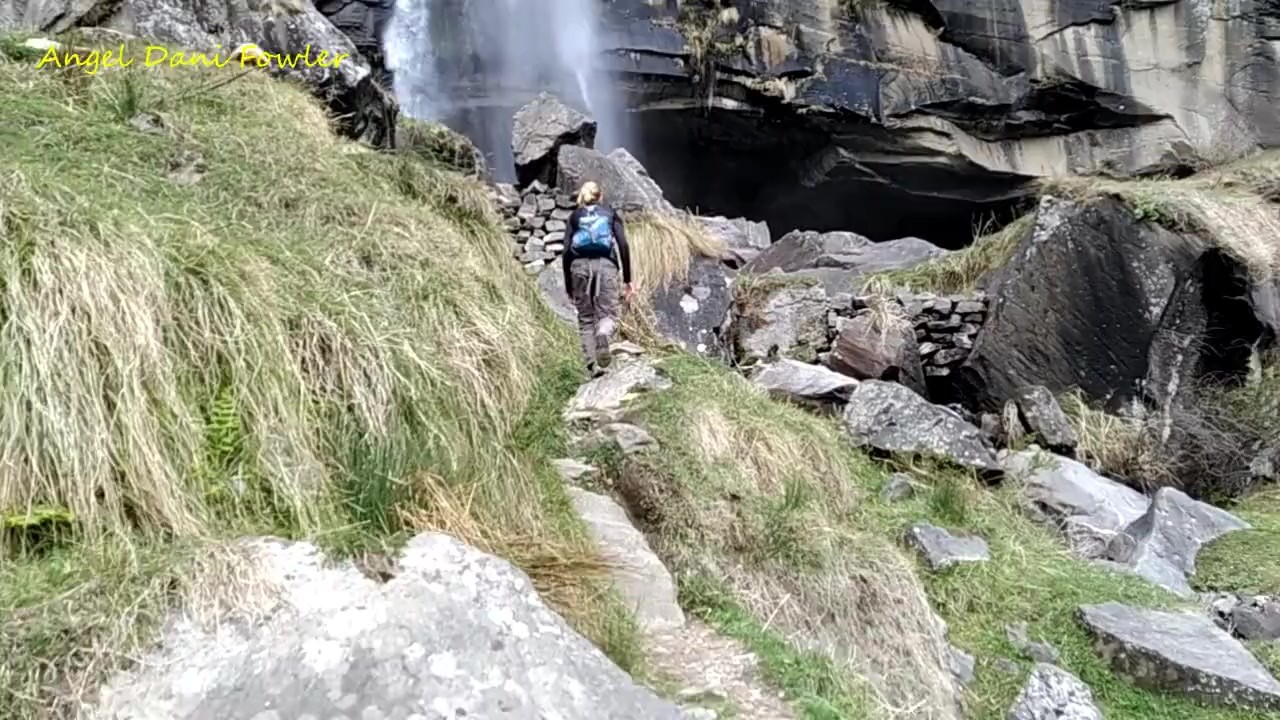 Walk with Angel Fowler to Waterfall on Mountains