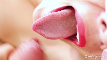 Cum tongue