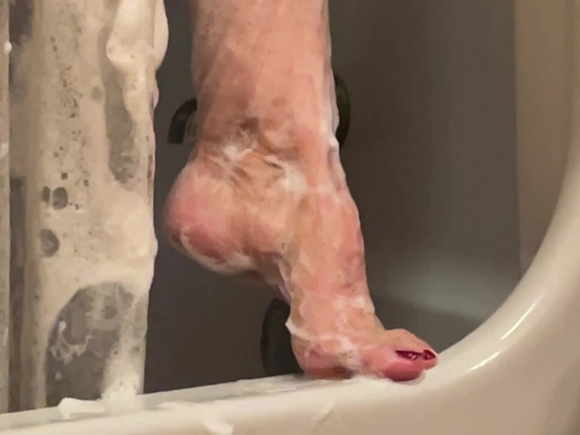 Foot Jack Off - Step Aunt Joi in Shower Plays With Pussy Jack Off Spying on Best Legs Feet  Tits - Free Porn Videos - YouPorn