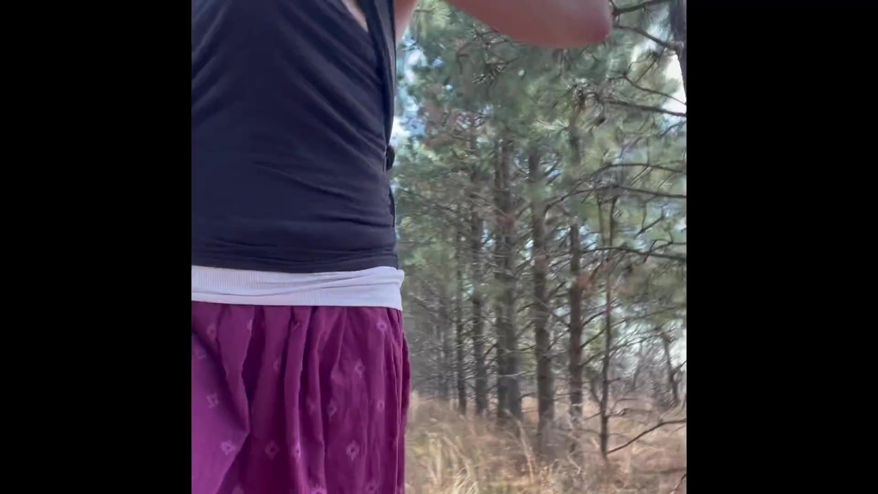 Flashing my Pussy and Tits in the Woods