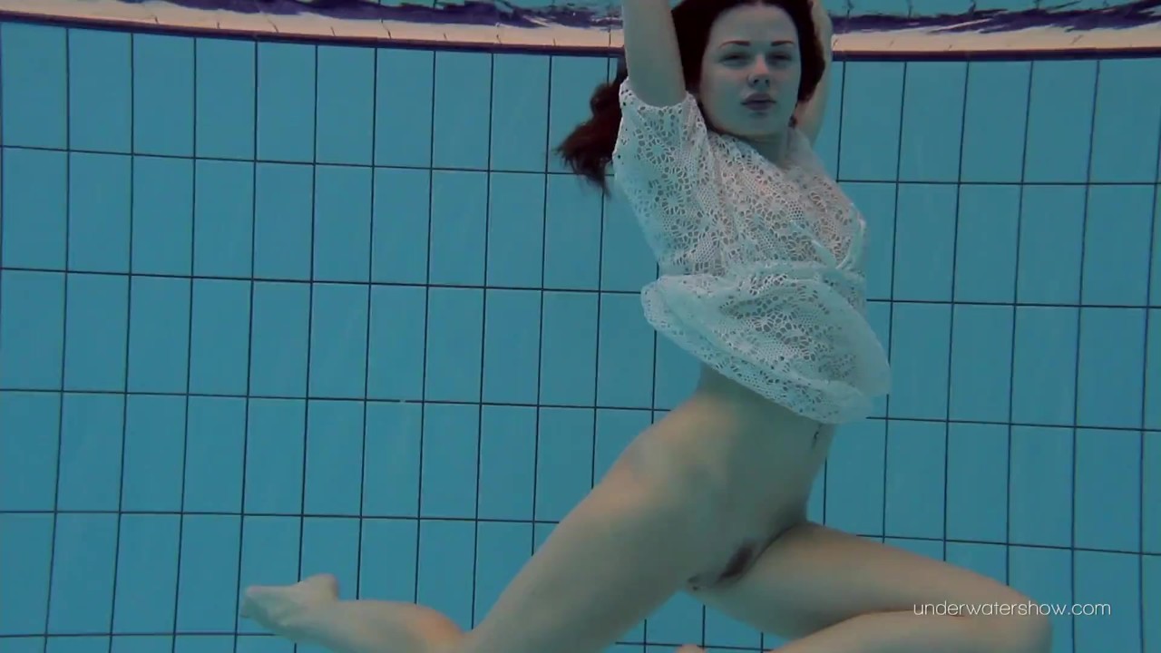 White dressed tight hairy babe Katy Soroka underwater