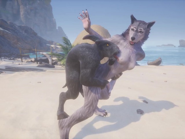 Anthro Wolf Big Tits - Wild Life / Rasha Furry Wolf Girl at the Beach - Free Porn Videos - YouPorn