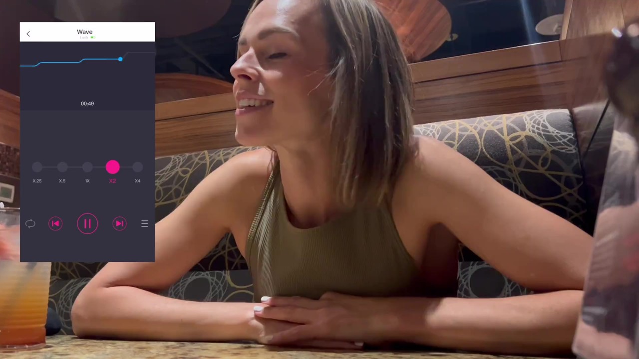 Public Dildo Inside Panties - Cumming hard in public restaurant with Lush remote controlled vibrator -  Free Porn Videos - YouPorn