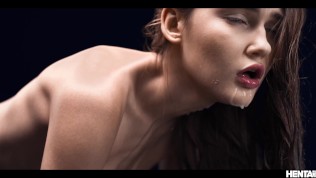 hot Russian chick fully fucked and creampied by monsters