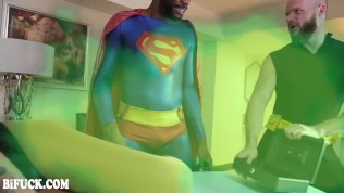 Superman (August Alexander) is slut shaming Super McKenzie Lee.