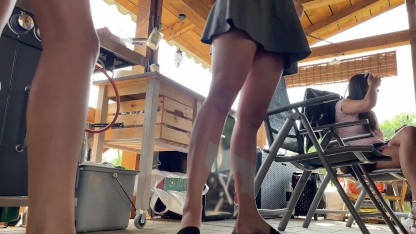 Mini Skirt Upskirt Thong - Short-skirt-no-panties Porn Videos | YouPorn.com